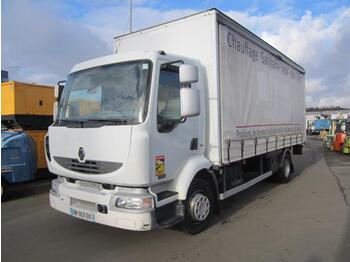 Curtainsider truck RENAULT Midlum 180