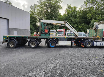 Dropside/ Flatbed semi-trailer EKW WITH FONCTIONING (!) GLIDING CRANE: picture 3