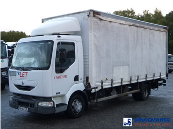 Curtainsider truck RENAULT Midlum 180