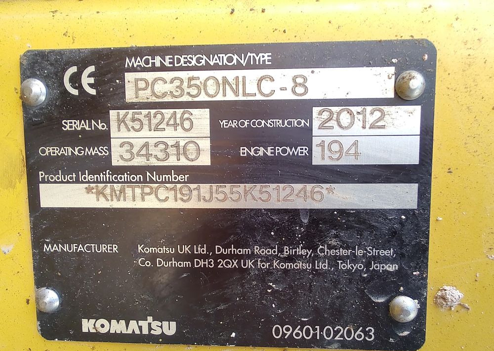 Leasing of  Komatsu PC350NLC-8 Komatsu PC350NLC-8: picture 15