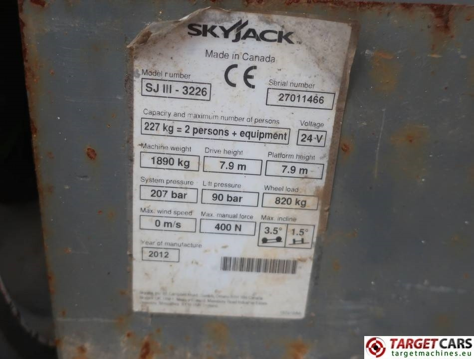 Leasing of SkyJack SJIII-3226 Electric 3226 Scissor Work Lift 990cm  SkyJack SJIII-3226 Electric 3226 Scissor Work Lift 990cm: picture 11