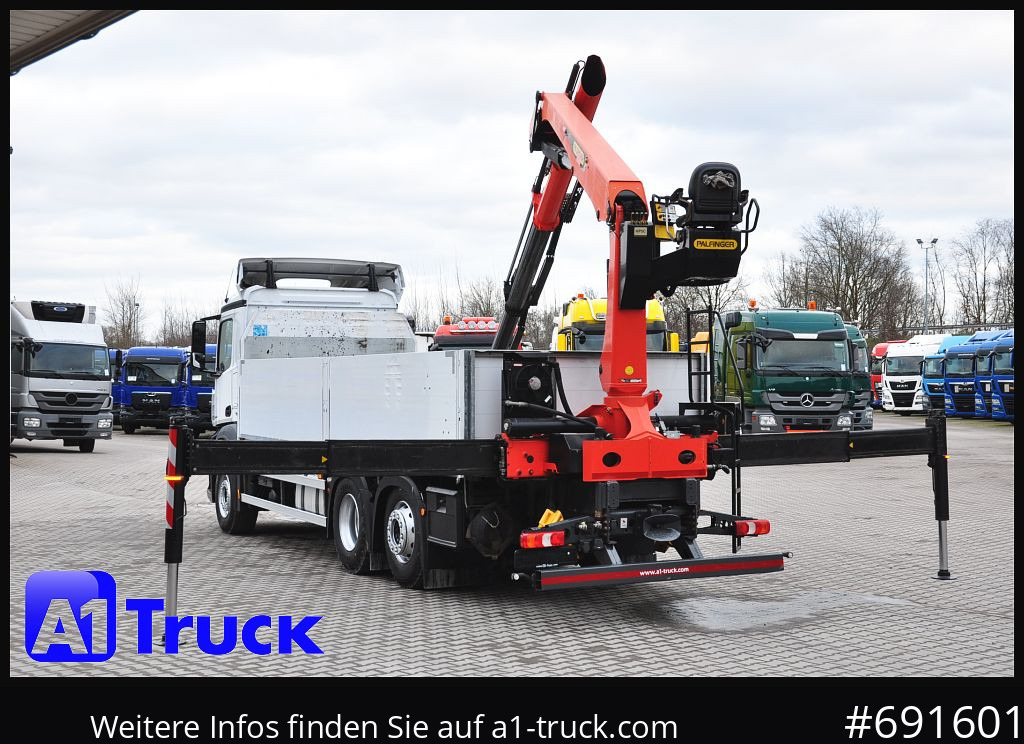 Dropside/ Flatbed truck, Crane truck MERCEDES-BENZ Arocs 2542 LL Palfinger PK 23,501L, Lift-Lenk: picture 9