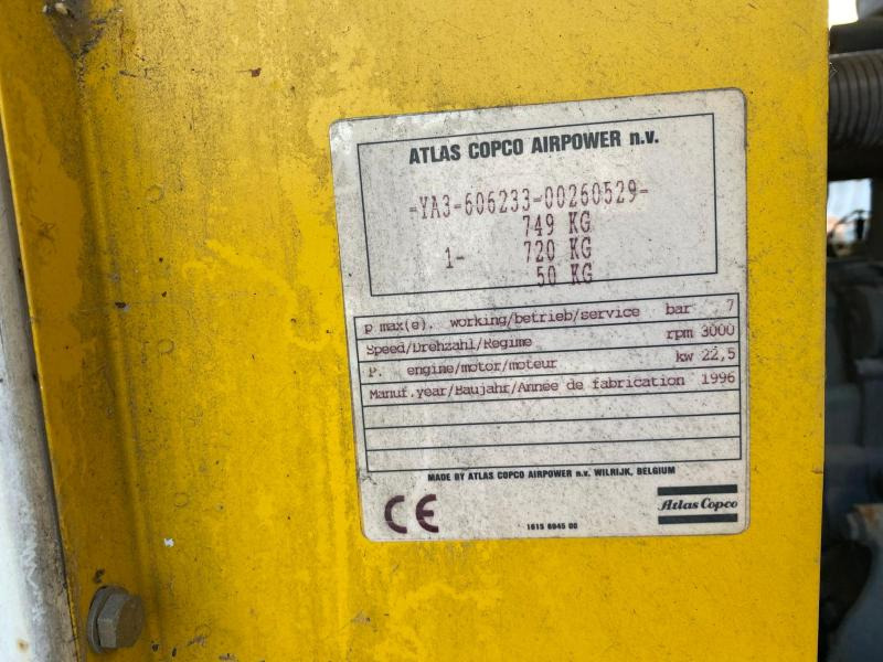 Air compressor ATLAS COPCO XAS 56 Compresseur d'air sur roues: picture 10