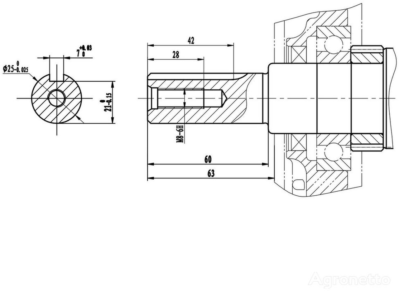 New Engine for Cultivator Weima z redukcją 2:1 WM190FE-L 16 KM Wał 25mm 6971472300117  for cultivator: picture 14