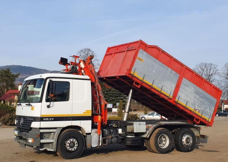 Tipper Mercedes-Benz Actros 1831 Wywrotka 6x2 / Kiper + HDS Stan * BDB *: picture 7