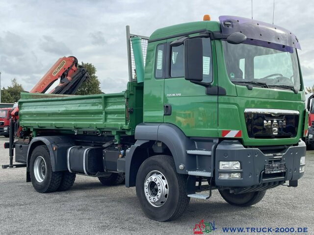 Tipper, Crane truck MAN TGS 18.320 Meiller Kipper-Palfinger Kran-1. Hand: picture 13