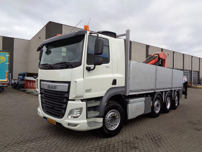 Dropside/ Flatbed truck, Crane truck DAF CF 460 Combi Pacton MXD220 + 8X2 + Manual + Euro 6 + Palfinger PK 18500: picture 8