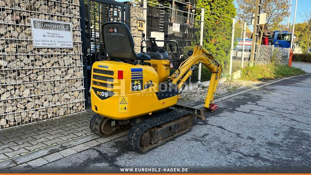 Mini excavator Komatsu Minibagger PC09, Schnellwechsler MS01, Knickmatick: picture 11