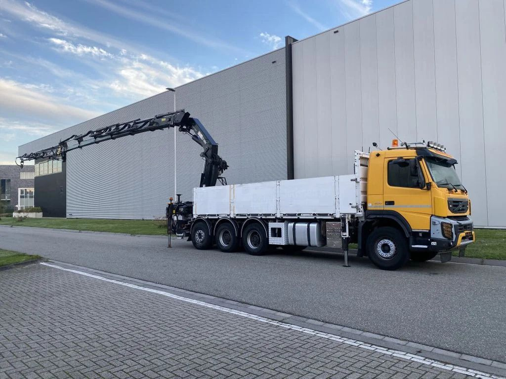 Dropside/ Flatbed truck, Crane truck Volvo FMX 500 8X4 + HIAB 477 E-5 + JIB 100 X-4 + REMOT: picture 7