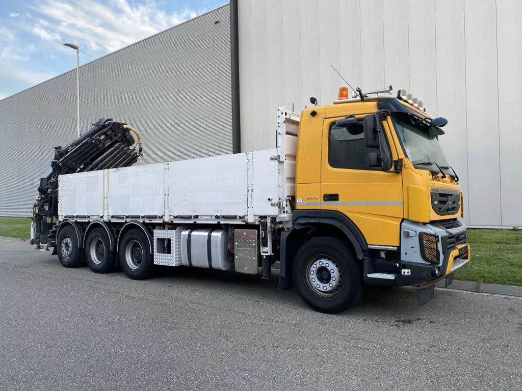 Dropside/ Flatbed truck, Crane truck Volvo FMX 500 8X4 + HIAB 477 E-5 + JIB 100 X-4 + REMOT: picture 14