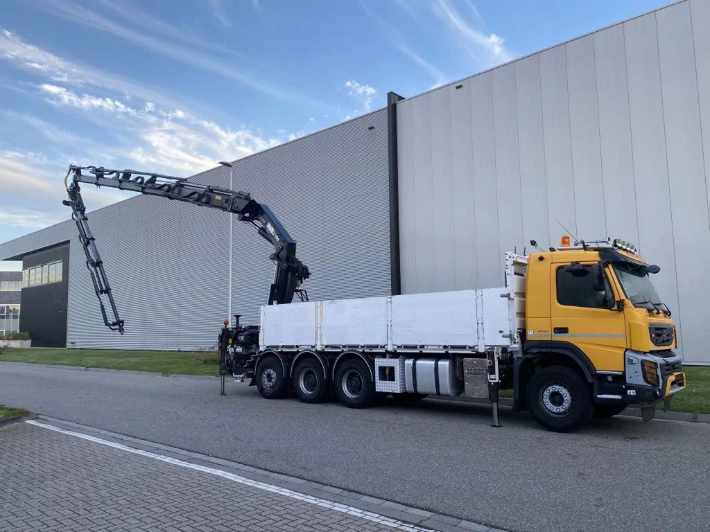 Dropside/ Flatbed truck, Crane truck Volvo FMX 500 8X4 + HIAB 477 E-5 + JIB 100 X-4 + REMOT: picture 6